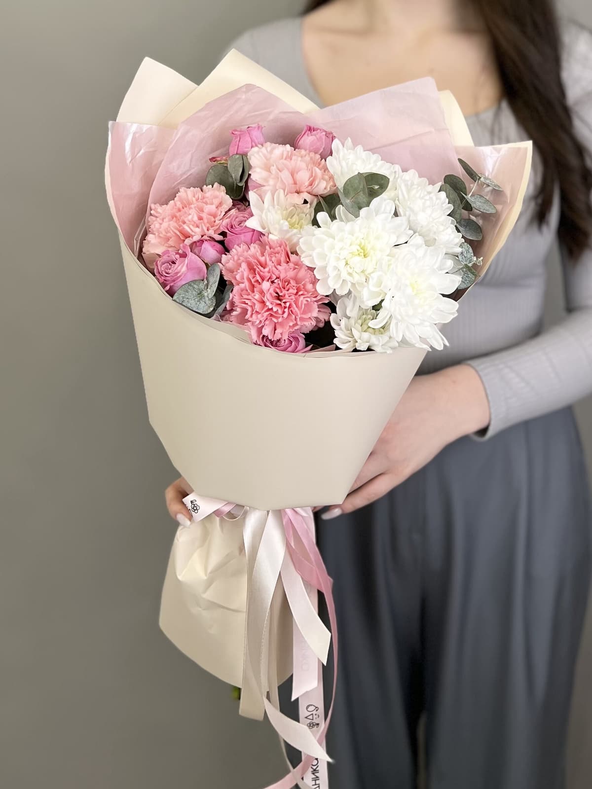 Сет шар + нежный букет "Пузырики"