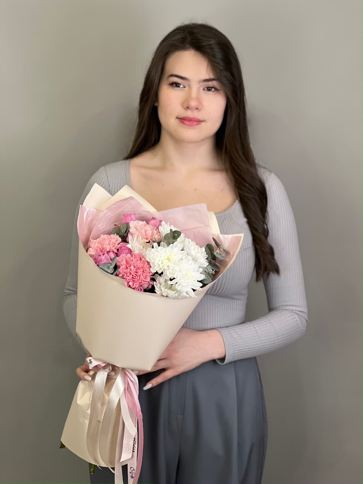 Сет шар + нежный букет "Пузырики"