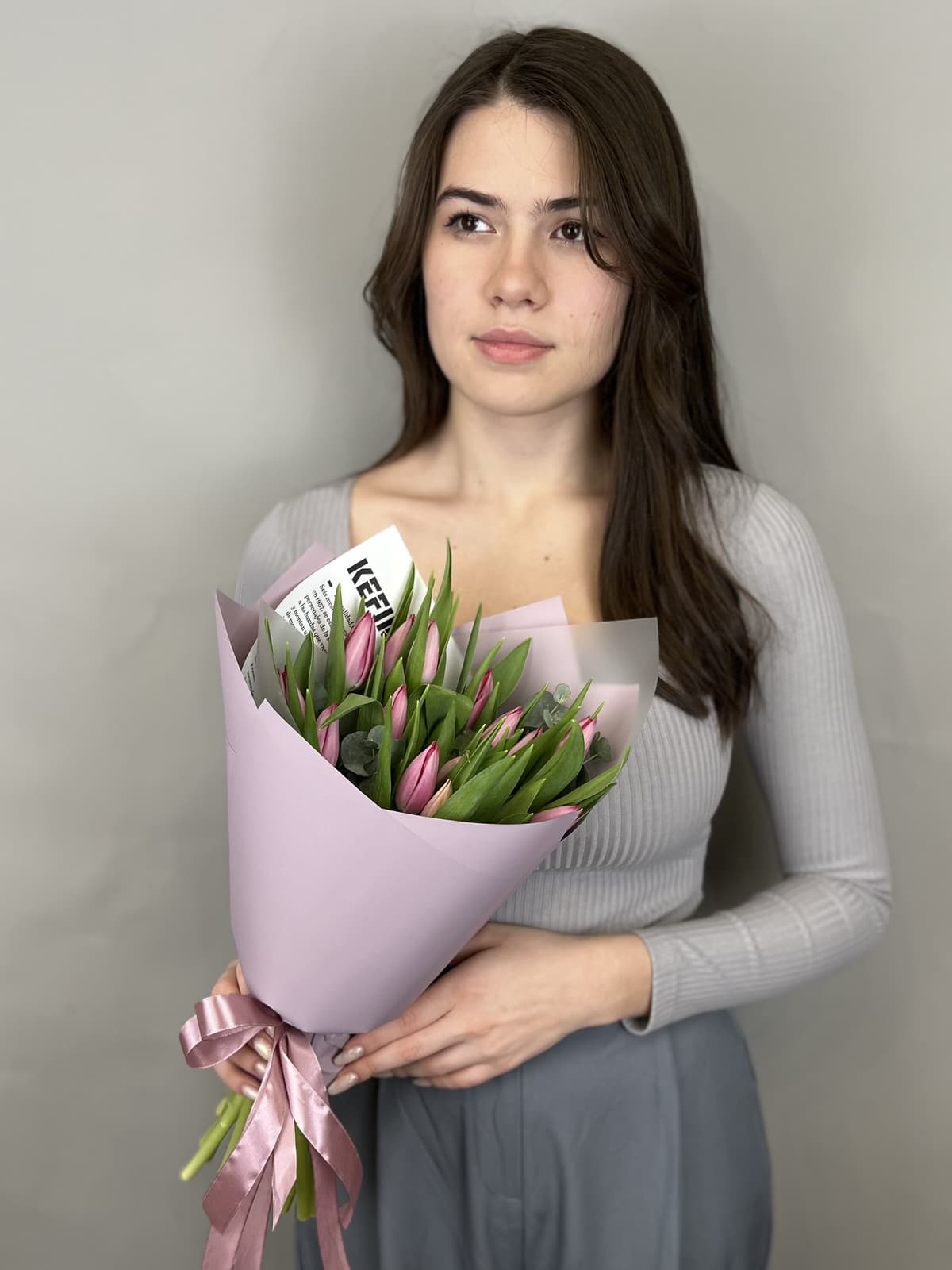 Сет шар + букет "Привет весна" сиреневый