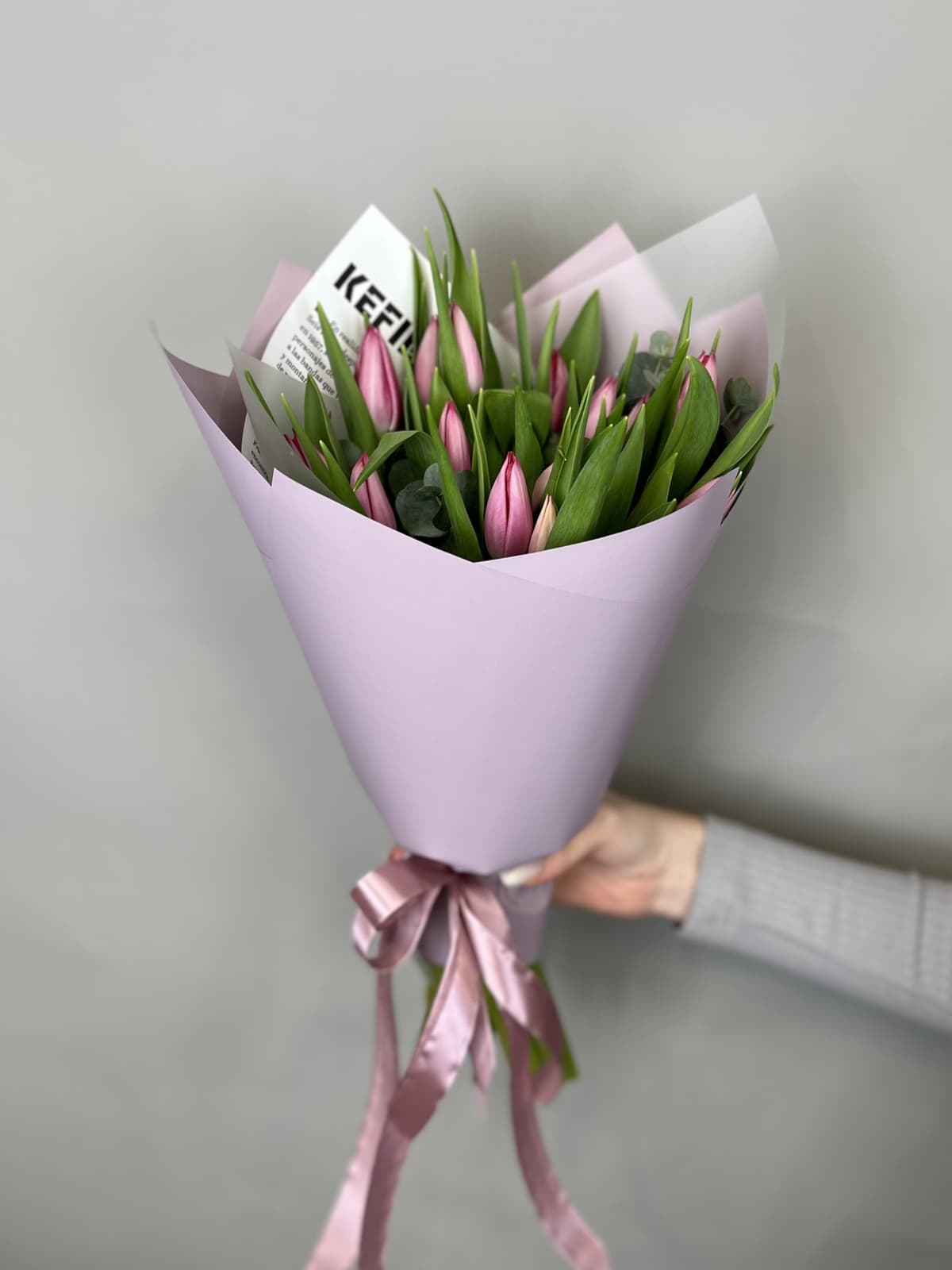 Сет шар + букет "Привет весна" сиреневый