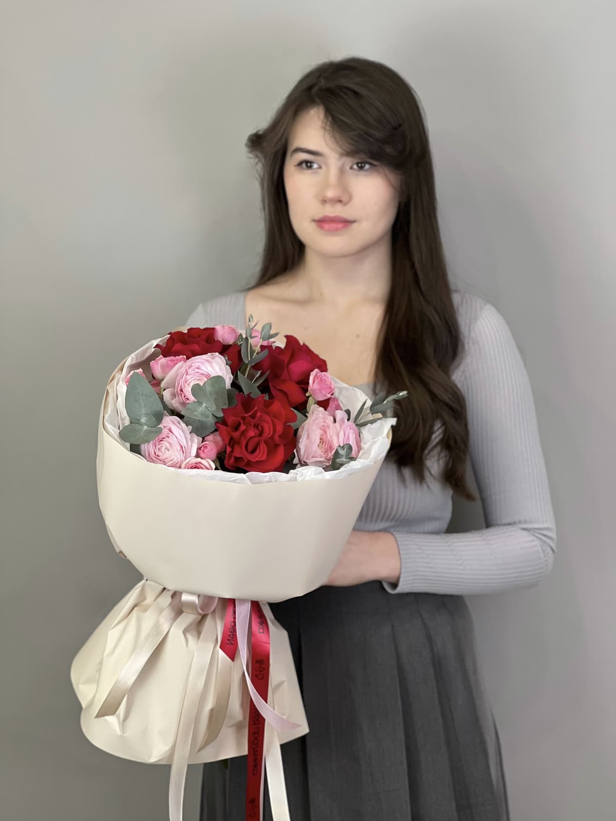 Сет шар + букет "Руби"