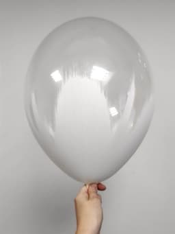 Шар (12''/30 см) Браш, Белый, кристалл