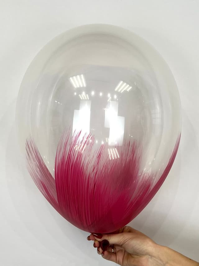 Шар (12''/30 см) Браш, Малиновый, кристалл Шар (12''/30 см) Браш, Малиновый, кристалл