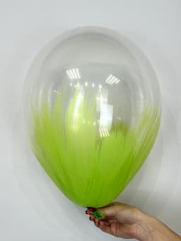 Шар (12''/30 см) Браш, Салатовый, кристалл