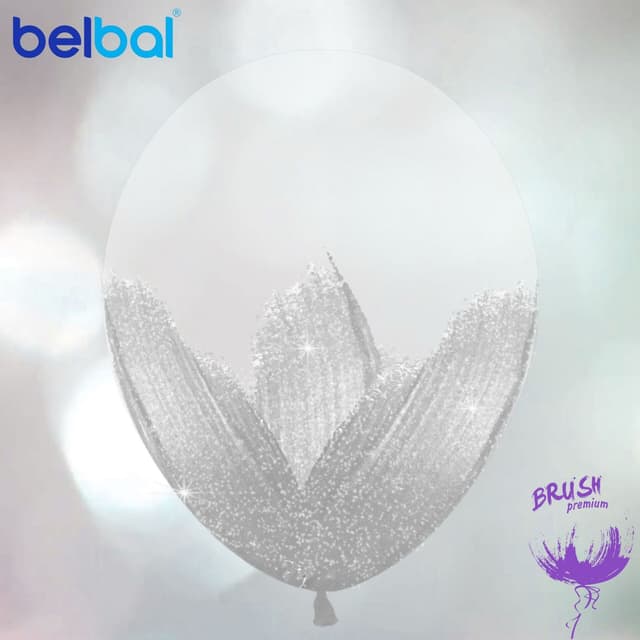 Шар (12''/30 см) Браш, Серебро, Прозрачный кристалл Шар (12''/30 см) Браш, Серебро, Прозрачный кристалл