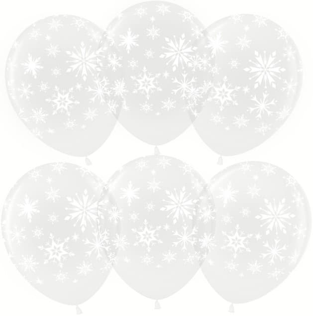 Шар (12''/30 см) Искры снежинок, Прозрачный (600), кристалл, 5 ст Шар (12''/30 см) Искры снежинок, Прозрачный (600), кристалл, 5 ст