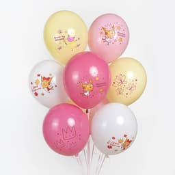 Шар (12''/30 см) Три Кота, Принцессы, Ассорти, пастель, 1 ст