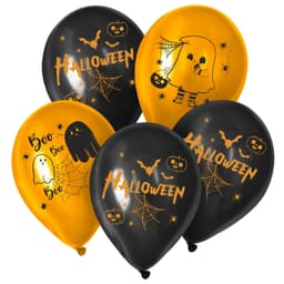 Шар 12"30 см Веселого хэллоуина, черный/оранжевый