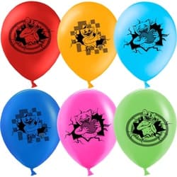 Шар (12''/30 см) Зубастики, Ассорти, пастель, 2 ст Шар (12''/30 см) Зубастики, Ассорти, пастель, 2 ст