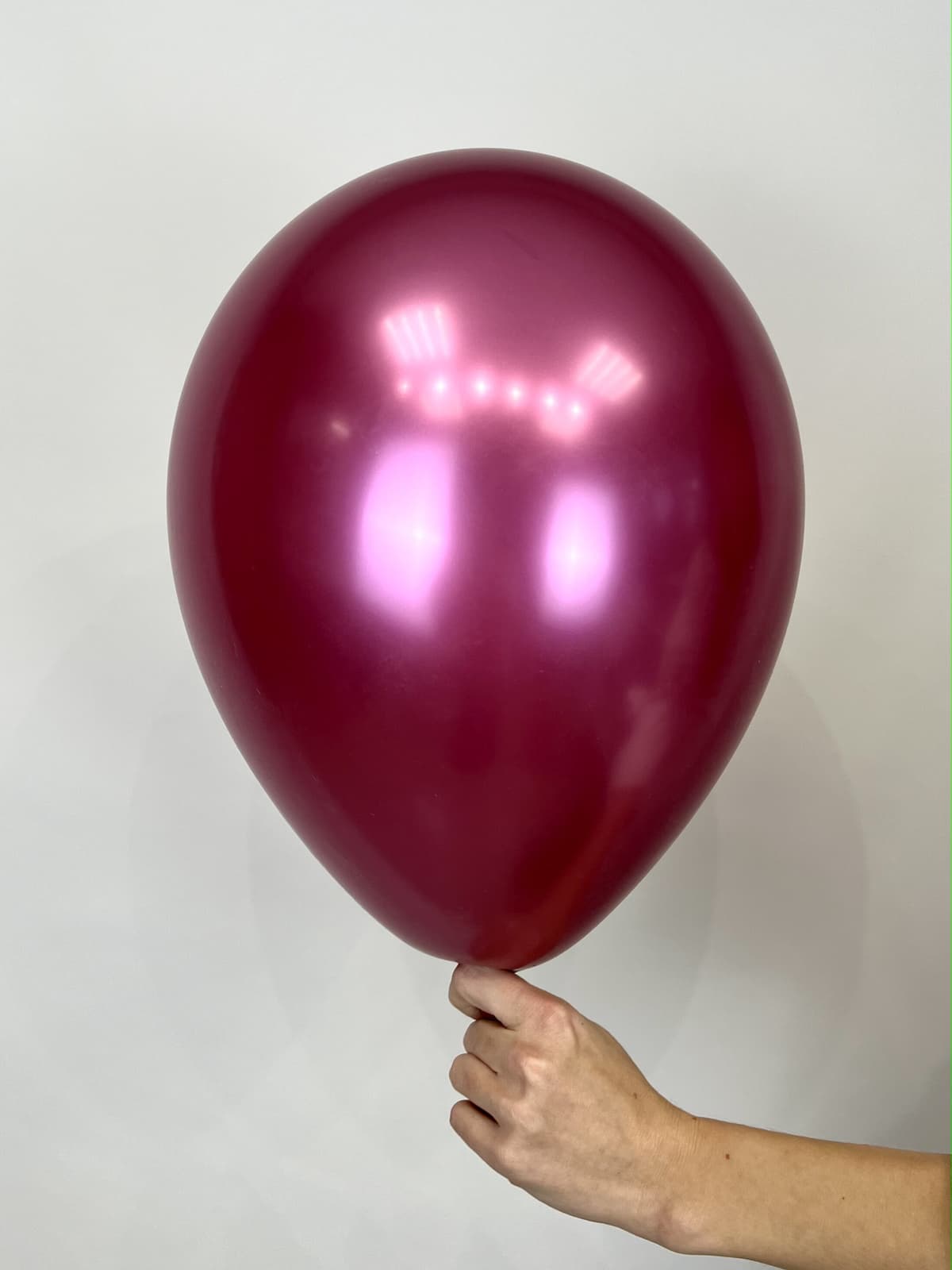 Шар (12"/30см) Хром, фуксия/сатин