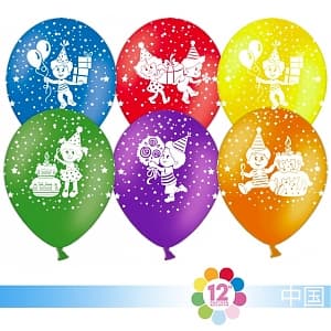 Шар 12"30см С Днем Рождения Дети/ассорти/Пастель/ Шар 12"30см С Днем Рождения Дети/ассорти/Пастель/