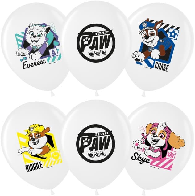 Шар 12"30см Щенячий патруль, белый
