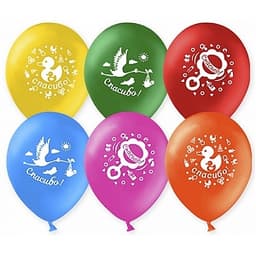 Шар 12"30см Спасибо!(новорожденный)ассорти/Пастель