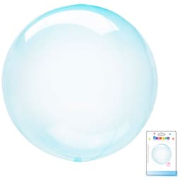 Шар (18"/45 см) Сфера 3D Deco Bubble/баблс голубой