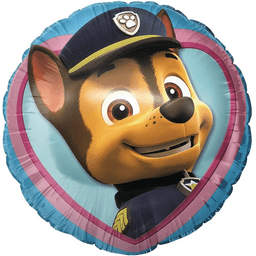 Шар (18''/46 см) Круг, Щенячий патруль, Гончик Чейз
