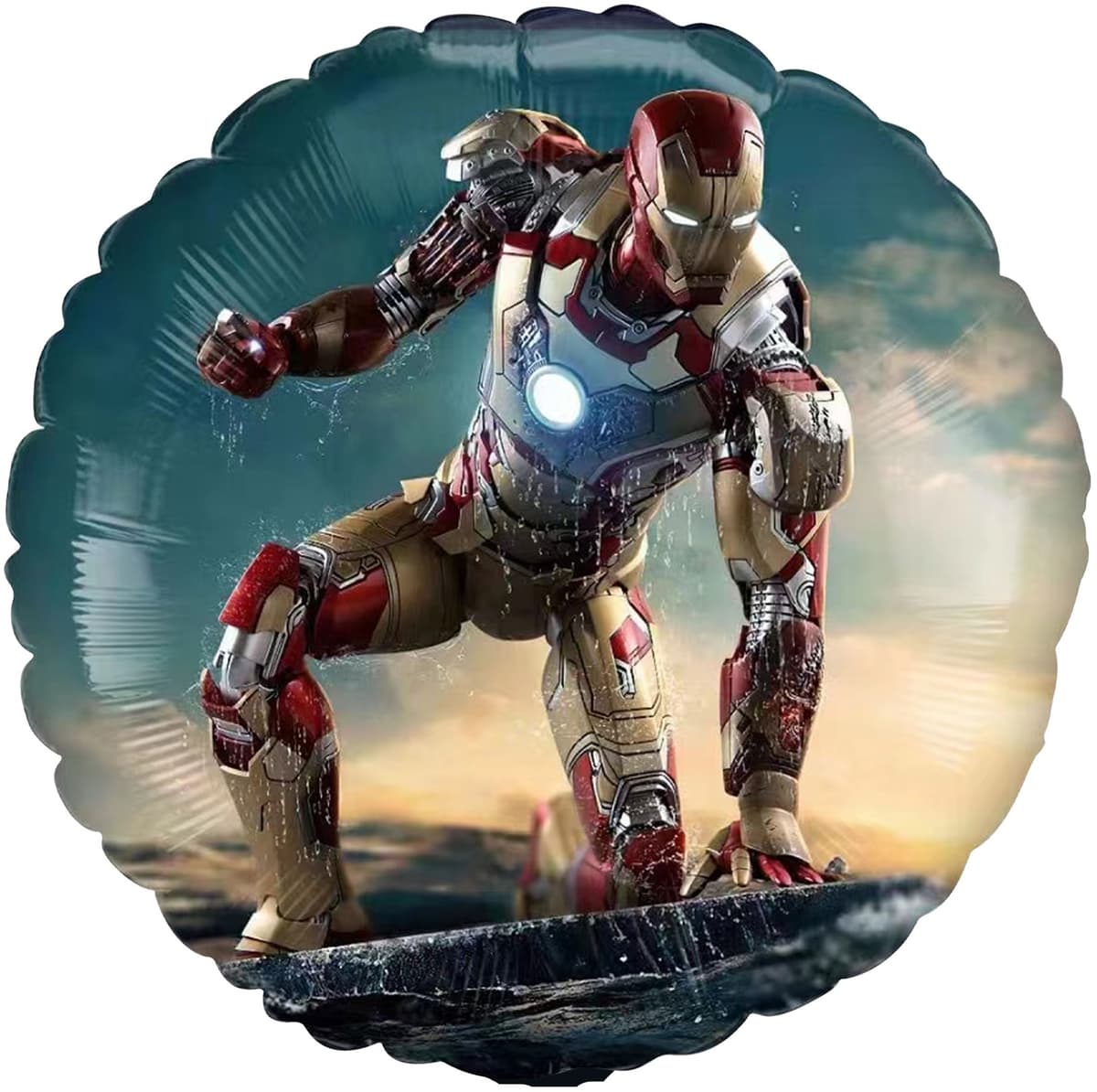 Шар (18''/46 см) Круг, Железный человек, Дизайн №1