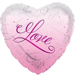 Шар (18''/46 см) Сердце, Романтичная любовь, Розовый Шар (18''/46 см) Сердце, Романтичная любовь, Розовый