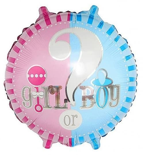 Шар (18"/46см) Круг, Девочка или мальчик Шар (18"/46см) Круг, Девочка или мальчик