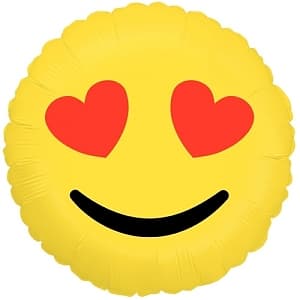 Шар (18"/46см) Круг,Смаил Эмоции (Влюбленный) Шар (18"/46см) Круг,Смаил Эмоции (Влюбленный)