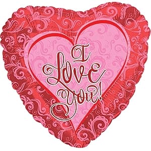 Шар (18"/46см) Сердце ,Я Люблю тебя(кружевное) Шар (18"/46см) Сердце ,Я Люблю тебя(кружевное)