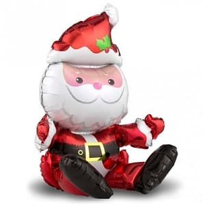 Шар (20"/51см) Фигура,Сидячий Дед Мороз Шар (20"/51см) Фигура,Сидячий Дед Мороз