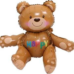 Шар (20"/51см) Фигура,Сидячий мишка с воздухом Шар (20"/51см) Фигура,Сидячий мишка с воздухом