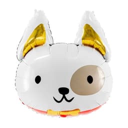 Шар (23"/58см) Фигура, Голова, Милый Щенок, Белый