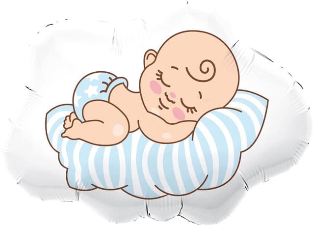 Шар (26''/66 см) Фигура, Малыш на облаке Шар (26''/66 см) Фигура, Малыш на облаке