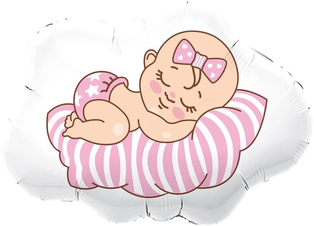 Шар (26''/66 см) Фигура, Малышка на облаке Шар (26''/66 см) Фигура, Малышка на облаке