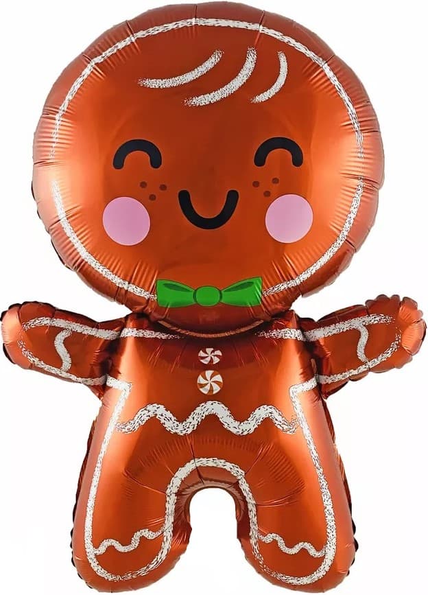 Шар (28''/71 см) Фигура, Пряничный человечек Шар (28''/71 см) Фигура, Пряничный человечек
