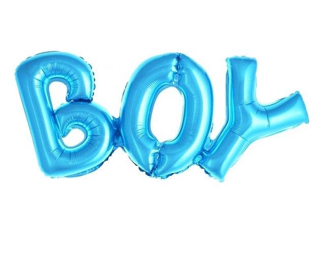 Шар (28"/71см) Фигура, Надпись "Boy" Голубой Шар (28"/71см) Фигура, Надпись "Boy" Голубой