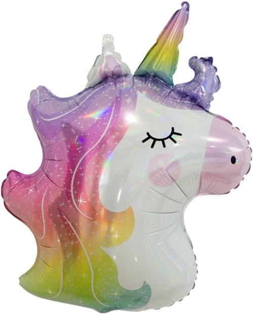 Шар (30''/76 см) Фигура, Голова, Сверкающий Единорог, Голография Шар (30''/76 см) Фигура, Голова, Сверкающий Единорог, Голография