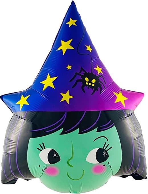 Шар (32''/81 см) Фигура, Голова, Маленькая ведьмочка Шар (32''/81 см) Фигура, Голова, Маленькая ведьмочка