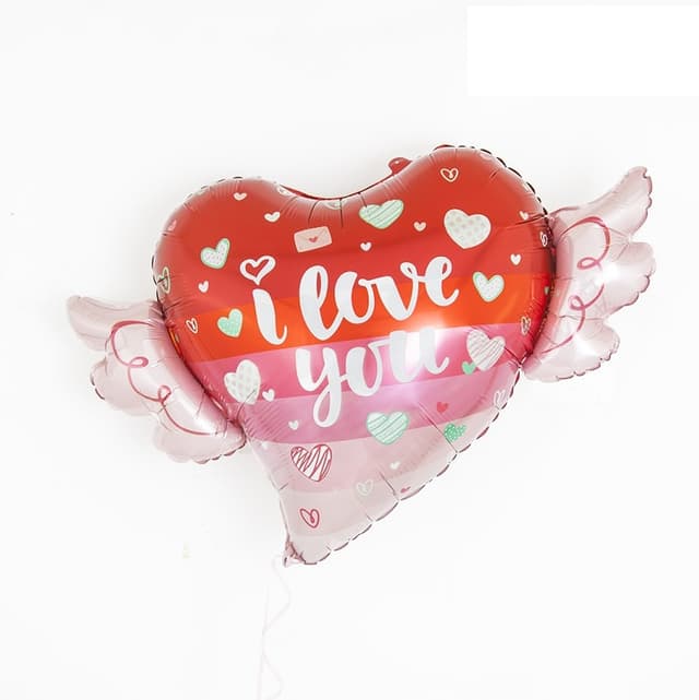Шар (34"/86см) Сердце, Крылья любви Шар (34"/86см) Сердце, Крылья любви
