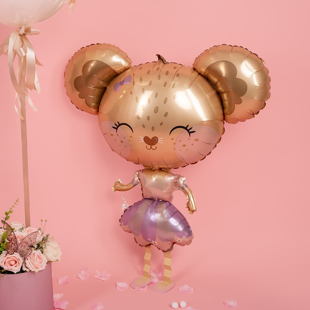 Шар (36''/91 см) Ходячая Фигура, Мышка Балерина, 1 шт. в уп.