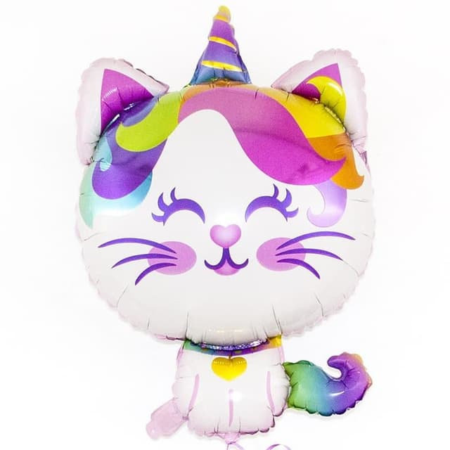 Шар (36"/91см) Фигура,Котенок-радужный единорог Шар (36"/91см) Фигура,Котенок-радужный единорог