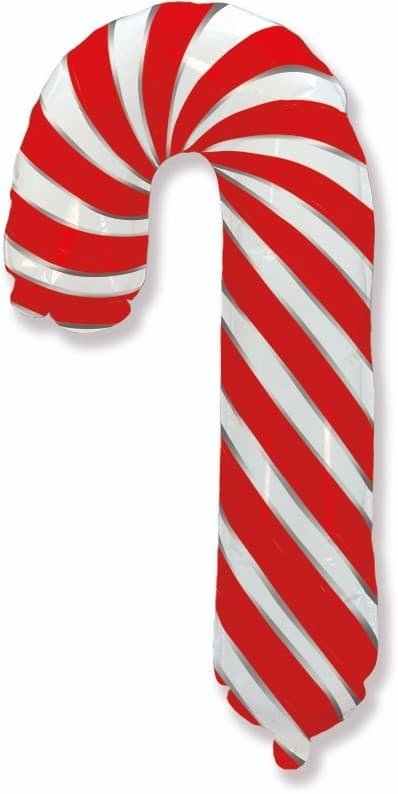 Шар (39''/99 см) Фигура, Леденец трость, Красный Шар (39''/99 см) Фигура, Леденец трость, Красный