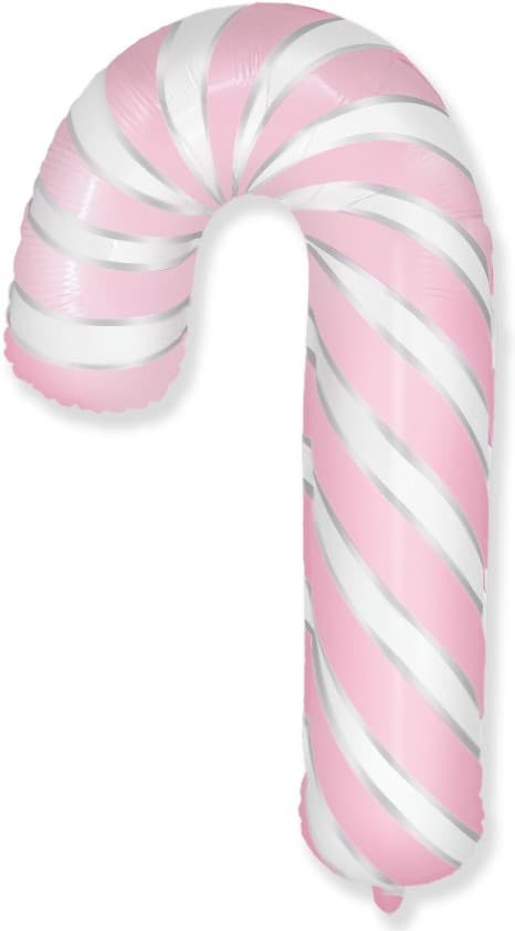 Шар (39''/99 см) Фигура, Леденец трость, Розовый