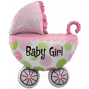 Шар (42"/107см) Фигура,Коляска для девочки Шар (42"/107см) Фигура,Коляска для девочки