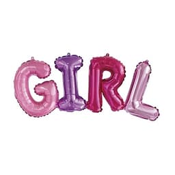 Шар (43''/109 см) Фигура,надпись Girl,разноцветн. (только воздухом)