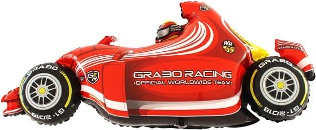 Шар (49''/124 см) Фигура, Гоночный автомобиль, Красный