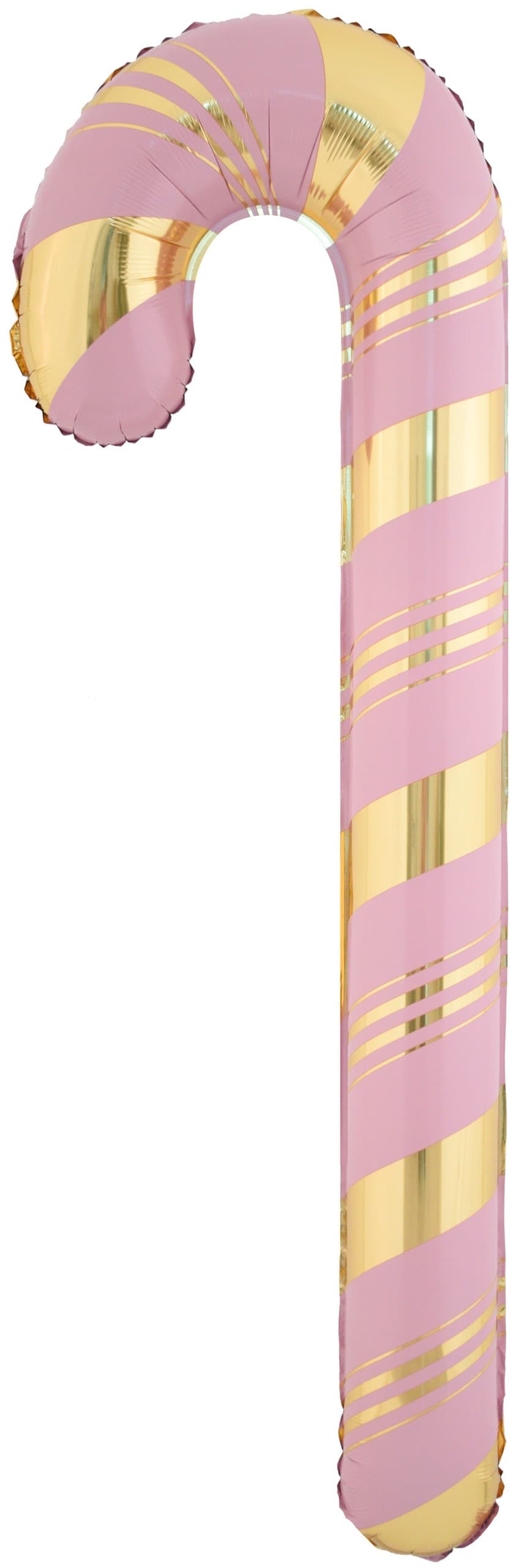 Шар (59''/150 см) Фигура, Леденец трость (надув воздухом), Розовый/Золото