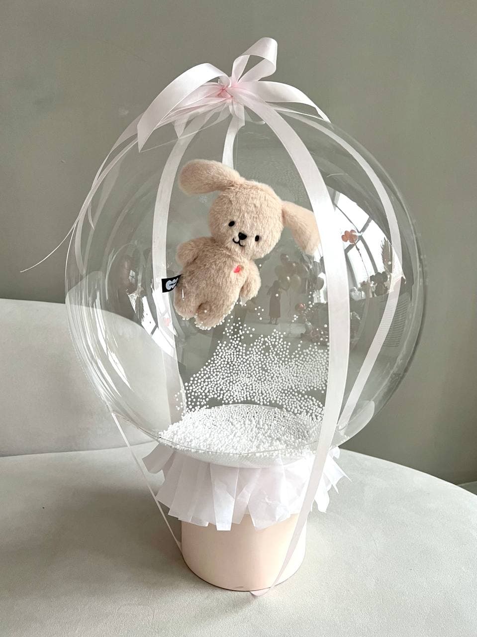 Шар баблс с игрушкой в шляпной коробке «Волшебный box»