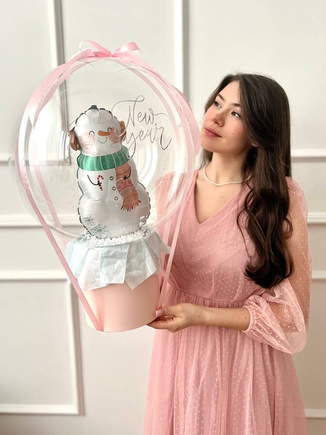 Шар баблс в шляпной коробке «Волшебный box snowman» Шар баблс в шляпной коробке «Волшебный box snowman»