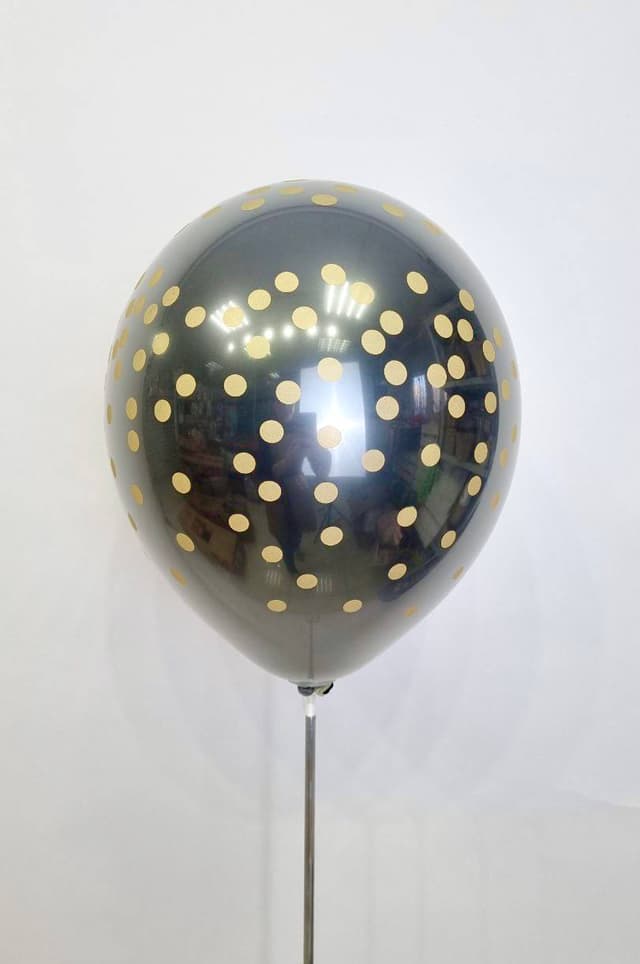 Шар даблстафф (шар в шаре) черный + рисунок 30 см Шар даблстафф (шар в шаре) черный + рисунок 30 см