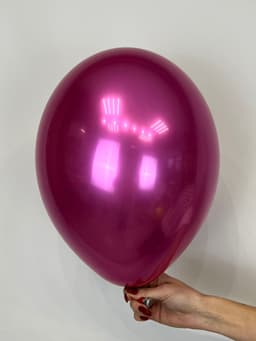 Шар даблстафф (шар в шаре) фуксия кристалл + серебро хром 30 см