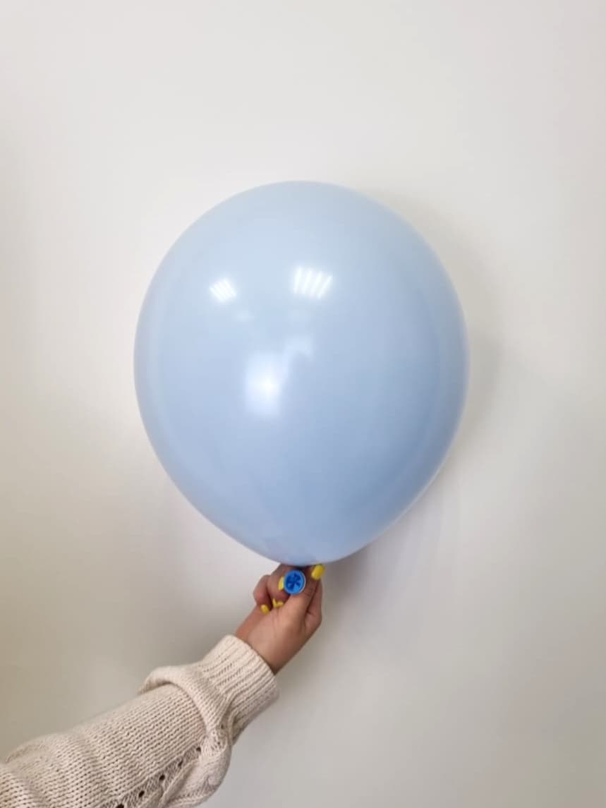 Шар даблстафф (шар в шаре) голубой + белый пастель 30 см