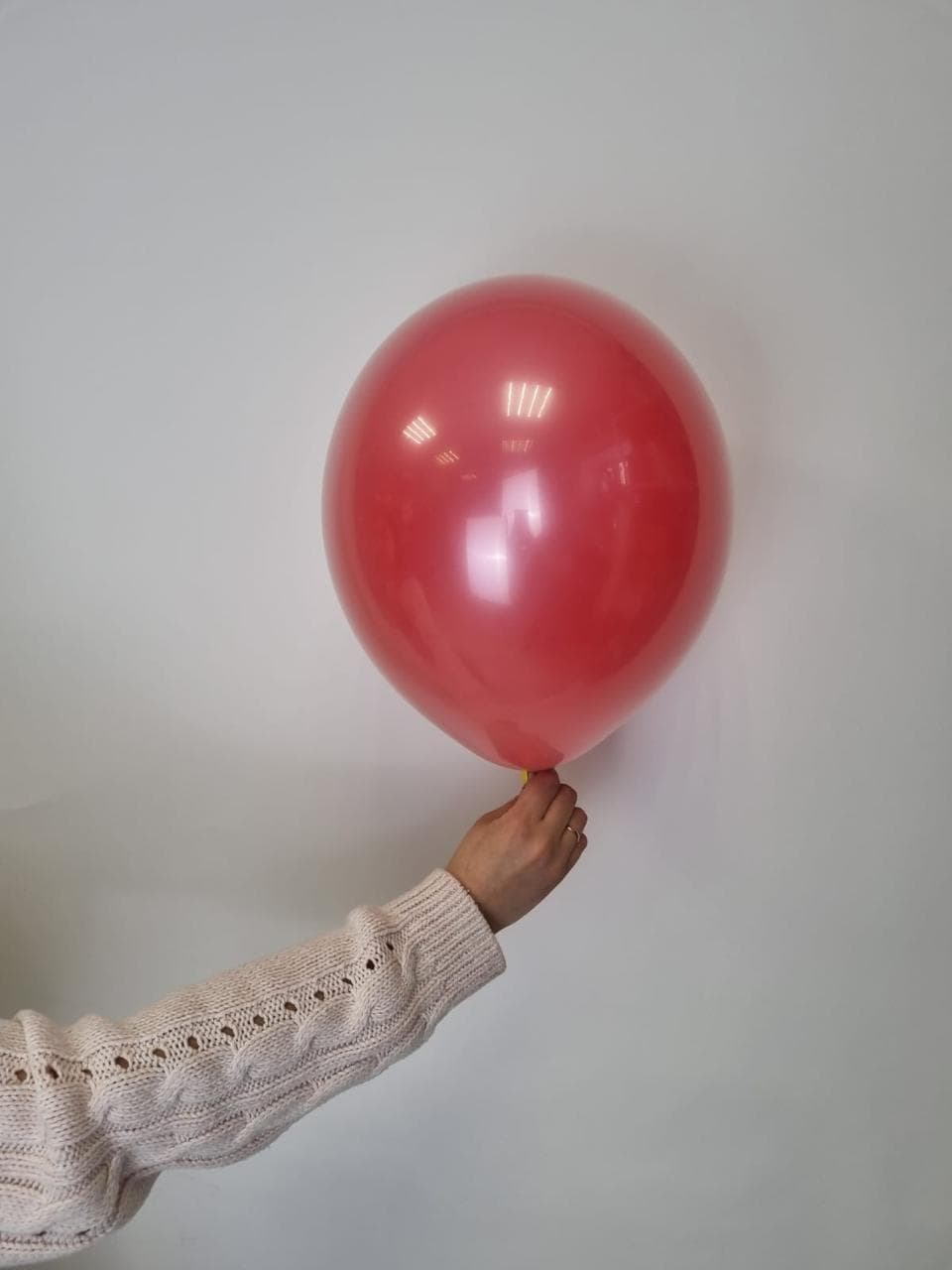 Шар даблстафф (шар в шаре) красный кристалл + красный пастель 30 см