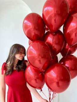 Шар даблстафф (шар в шаре) красный кристалл + серебро хром 30 см