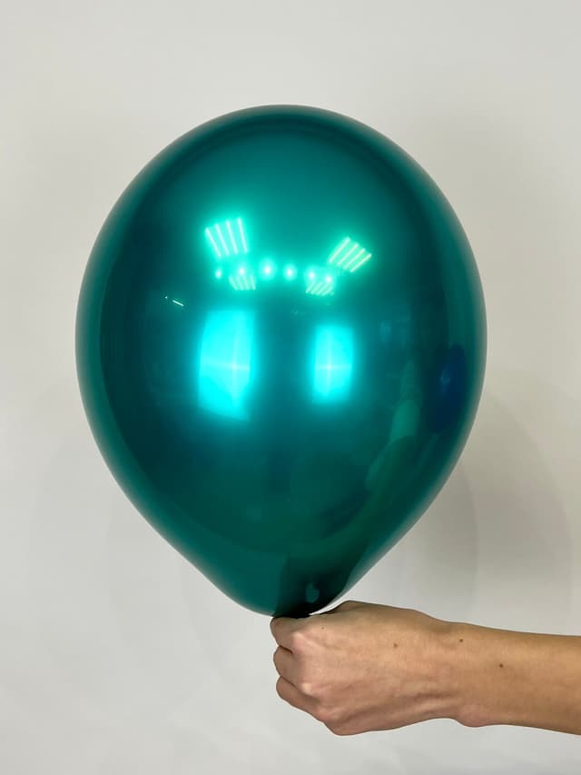 Шар даблстафф (шар в шаре) кристалл бирюзовый (teal) + серебро хром 30 см Шар даблстафф (шар в шаре) кристалл бирюзовый (teal) + серебро хром 30 см